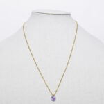 Violet Crystal Heart Necklace