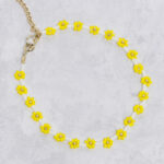 yellow flower anklets